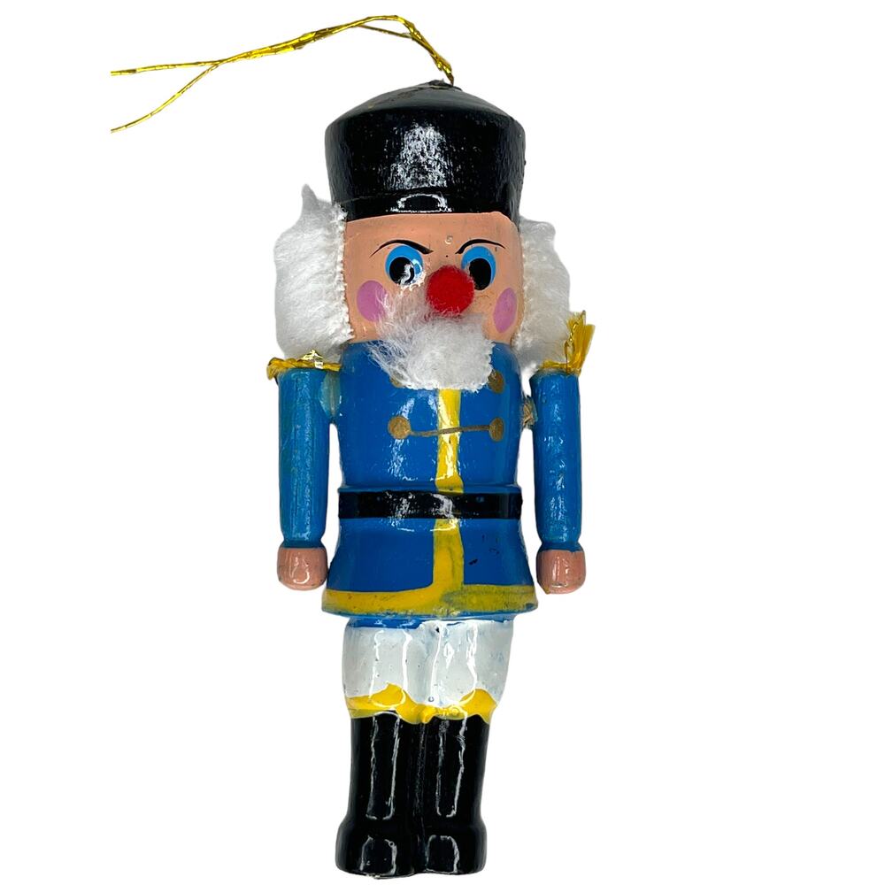 Vintage Wooden Nutcracker Christmas Ornament